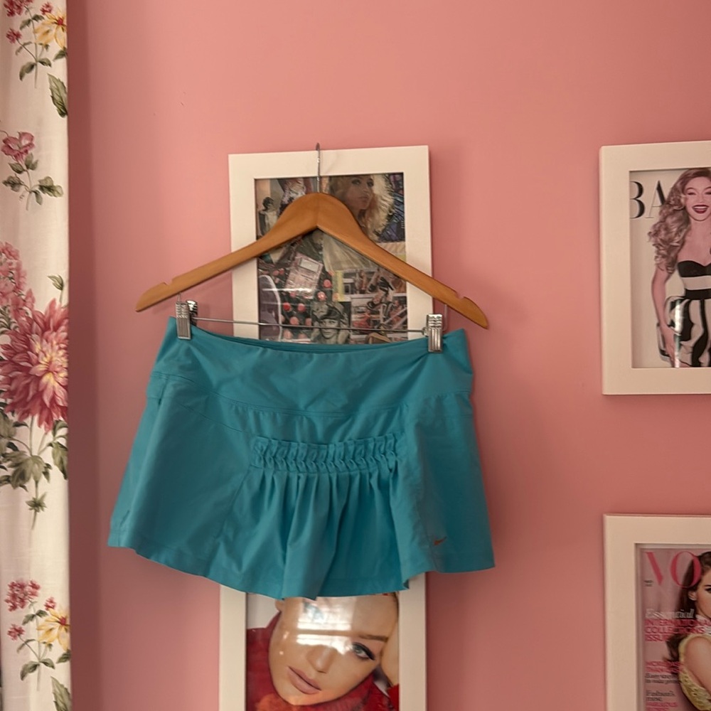 nike medium skirt skort tennis blue aqua marine